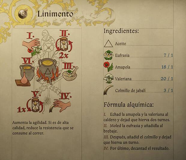 Kingdom Come: Deliverance 2 - Fórmula de la receta de alquimia Linimento