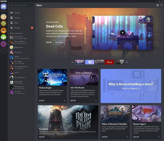 Discord diversifica su negocio y comenzar a vender videojuegos Imagen 2