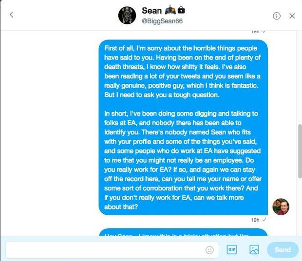 El supuesto desarrollador de EA que recibi amenazas era una cuenta falsa Imagen 4