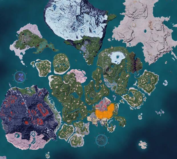 Palworld - Mapa con la localizaci�n del Pal Clovee