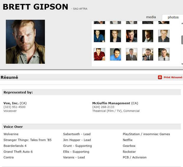 Brett Gipson confirma que interpreta a un personaje en GTA 6