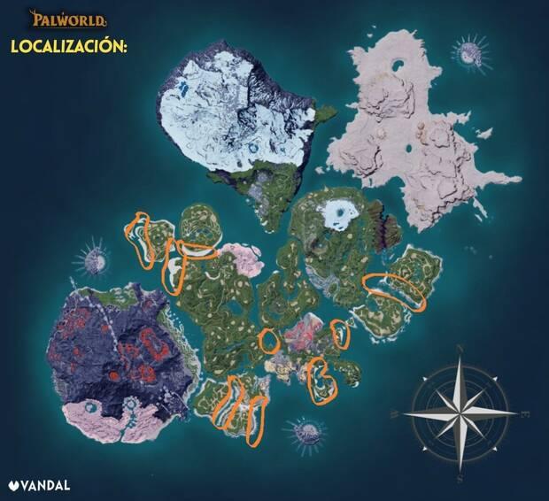Palworld - Mapa con la localización del Pal Celaray