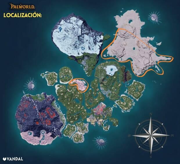 Palworld - Mapa con la localización del Pal Tocotoco