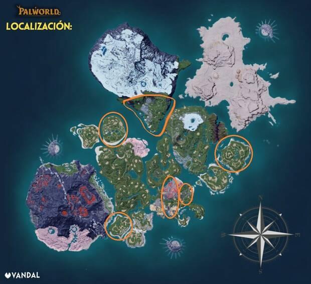 Palworld - Localización y hábitat de Eikthyrdeer