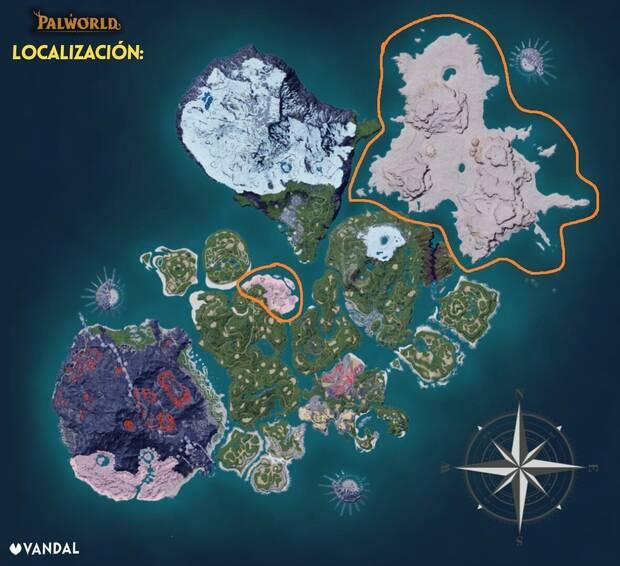 Palworld - Mapa con la localización del Pal Digtoise