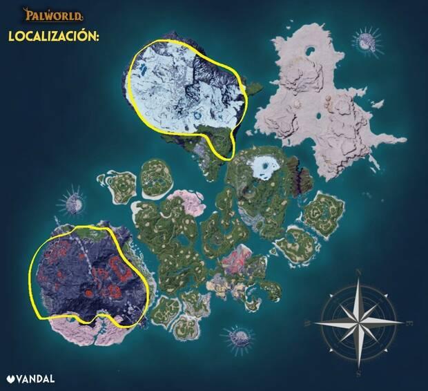 Palworld - Localización de los trozos de roca de Bellanoir Libero