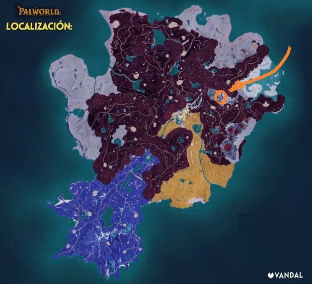 Palworld - Mapa con la localización del Pal Fenglope Lux