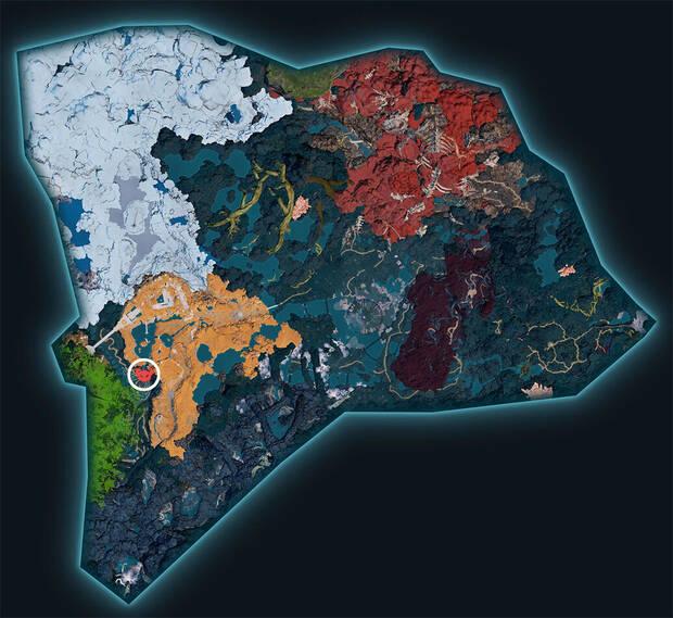 Palworld - Mapa con la localizaci�n del Pal Aegidron
