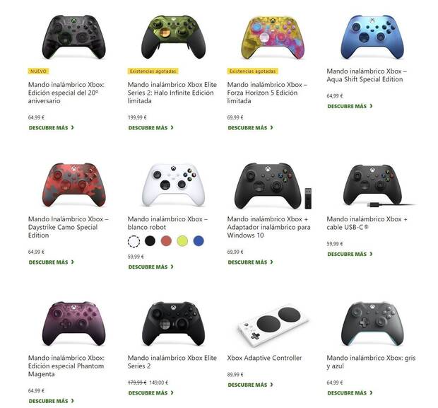 Tienda Microsoft: Mandos Xbox Series y Xbox One