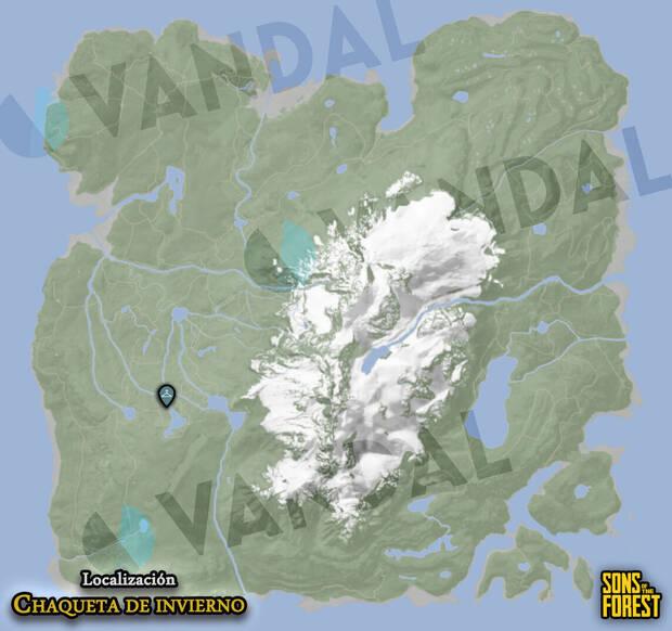 Sons of the Forest - Localización en el mapa Chaqueta de invierno