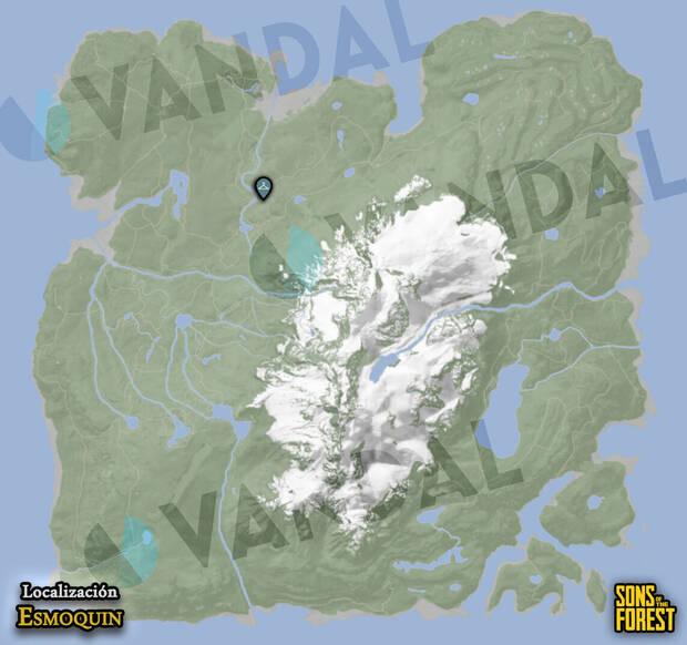 Sons of the Forest - Localización en el mapa Esmoquin