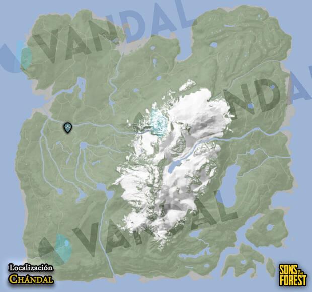 Sons of the Forest - Localización en el mapa Chándal