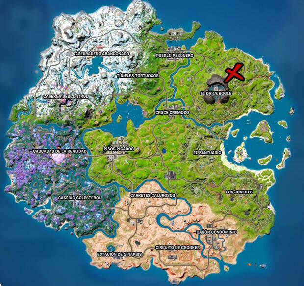 Fortnite Battle Royale - Personajes: ubicación de Ave solar en Las Ruinas