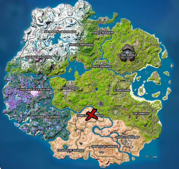 Fortnite Battle Royale - Personajes: ubicación de Mancake en Carretes Calurosos
