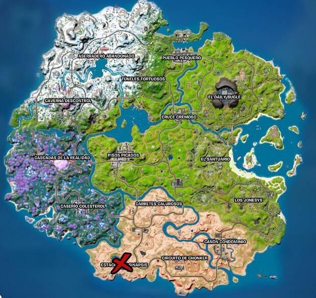 Fortnite Battle Royale - Personajes: ubicación de El Científico en la Estación de Sinapsis
