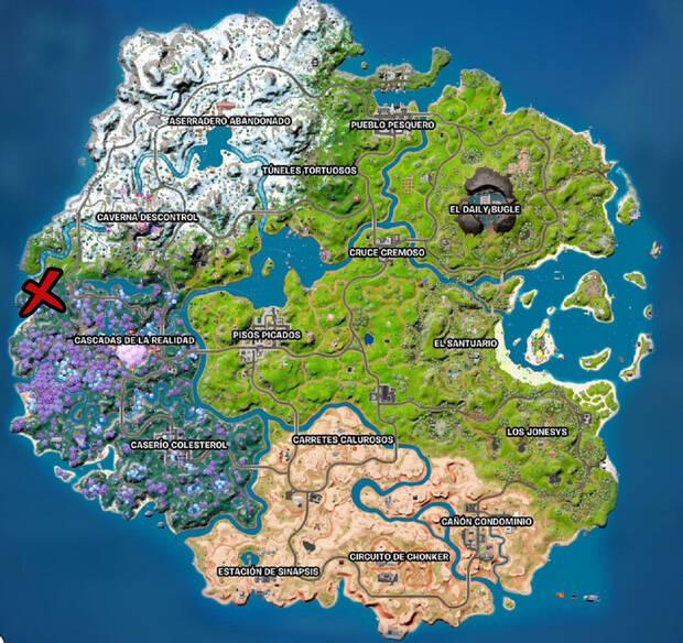 Fortnite Battle Royale - Personajes: ubicación del Líder del equipo de metal en Chalé Champiñón