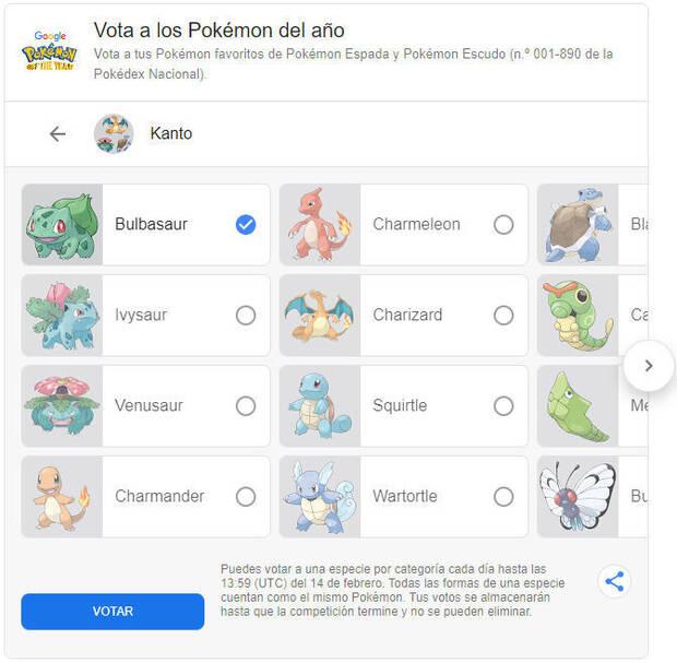 votacin pokmon bulbasaur