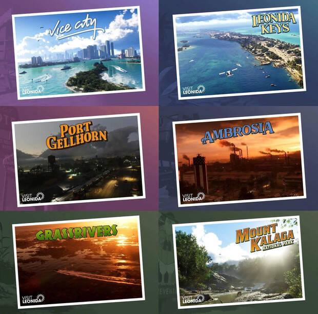 Grand Theft Auto 6 - Detalles de la ciudad de Vice City y ubicaciones del estado de Leonida