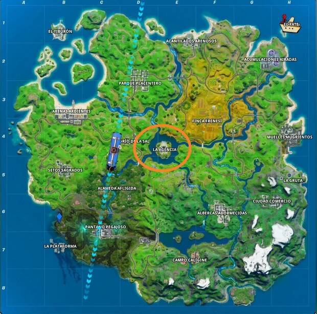 Fortnite Battle Royale: ubicación de la Agencia