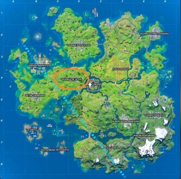 Fortnite Battle Royale - Ubicación de Señorío de la Sal