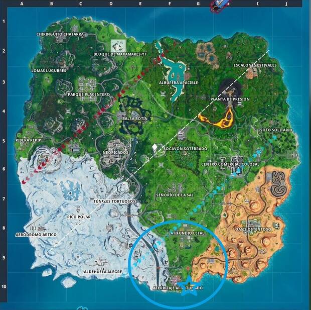Fortnite - Fortbyte 69: zona donde está el Fortbyte