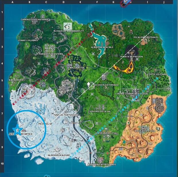 Fortnite - Fortbyte 75: zona del fortbyte