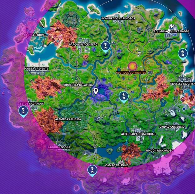 Fortnite Battle Royale - Misiones de Charlotte: ubicación de los puestos de avanzada de la OI