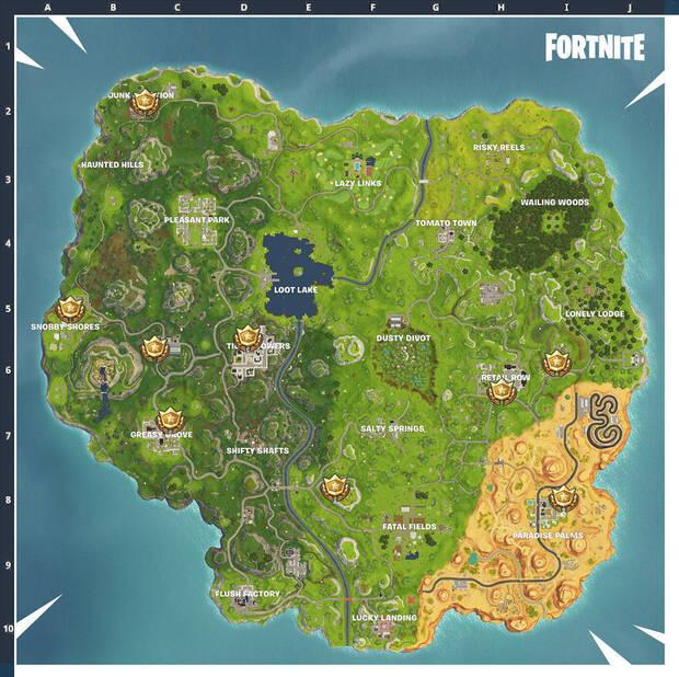 Fortnite Battle Royale, Fortnite, Fornite, Desafíos, Semana 2, Temporada 5, Canastas