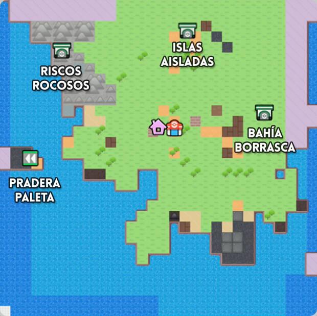 Pok�mon Pokopia - Mapa y puertas de la Estepa Est�ril