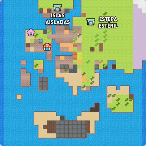 Pok�mon Pokopia - Mapa y puertas de la Bah�a Borrasca