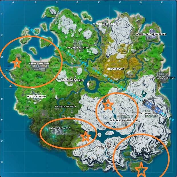 Fortnite Battle Royale - Nada en diferentes zonas con señales de prohibido nadar: ubicación de las señales