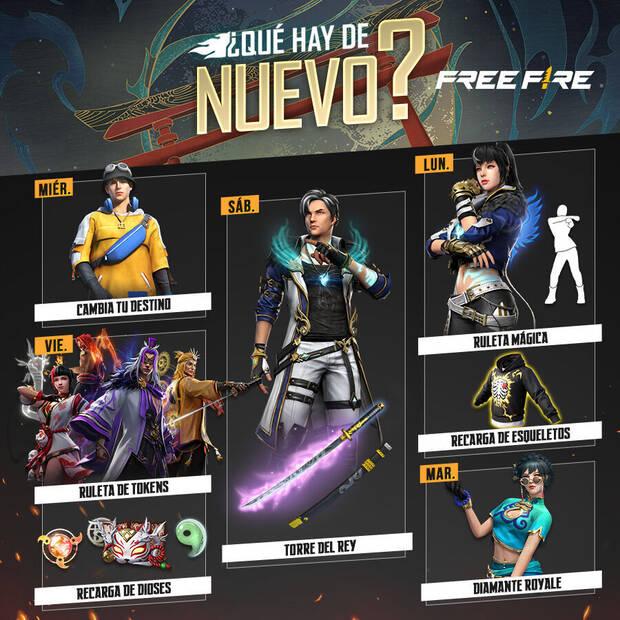 Nueva agenda semanal Free Fire 18 al 24 de enero