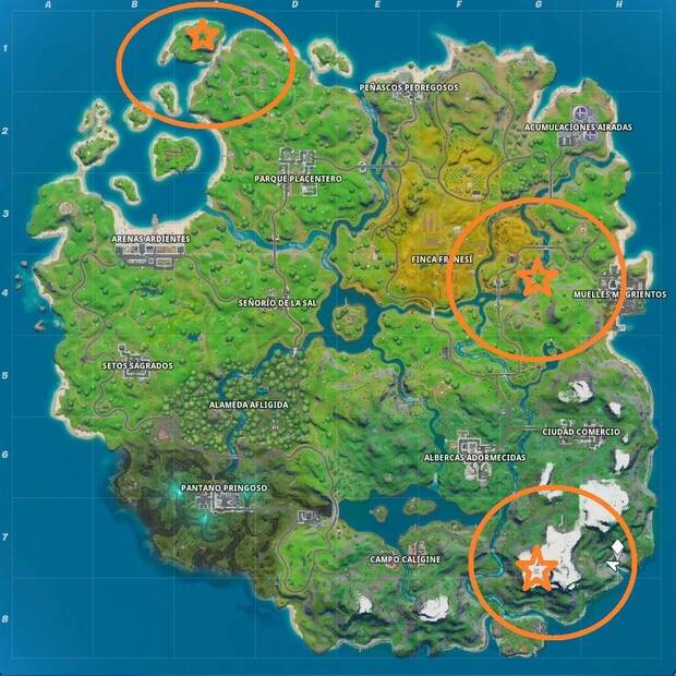 Fortnite Battle Royale - Localización de Coches Compactados, Faro de Lockie y la Estación Meteorológica