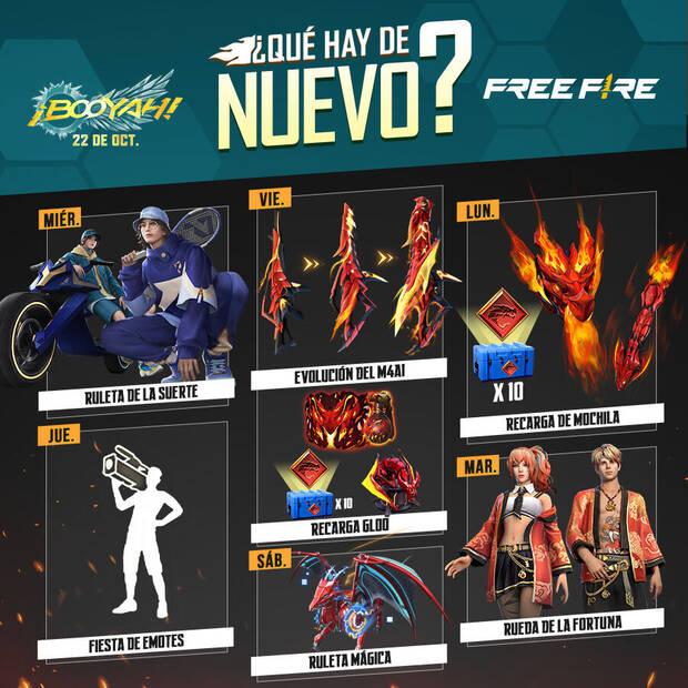 Nueva agenda semanal Free Fire del 12 al 18 de octubre