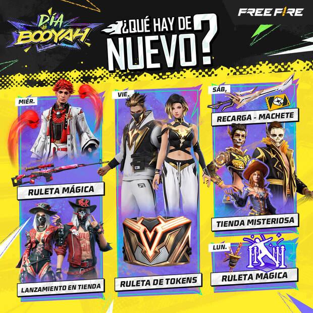 Nueva agenda semanal Free Fire MAX 16 al 22 de octubre