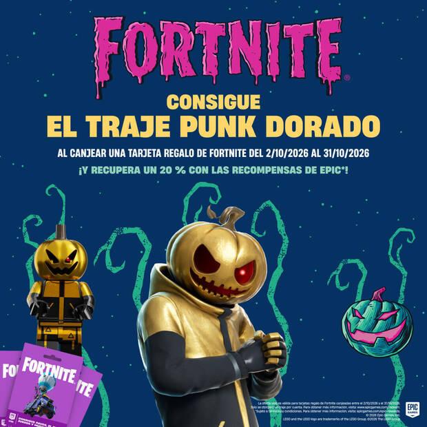 Pack Diversión Terrorífica de tarjetas regalo de Fortnite en edición limitada exclusivo de tiendas físicas GAME