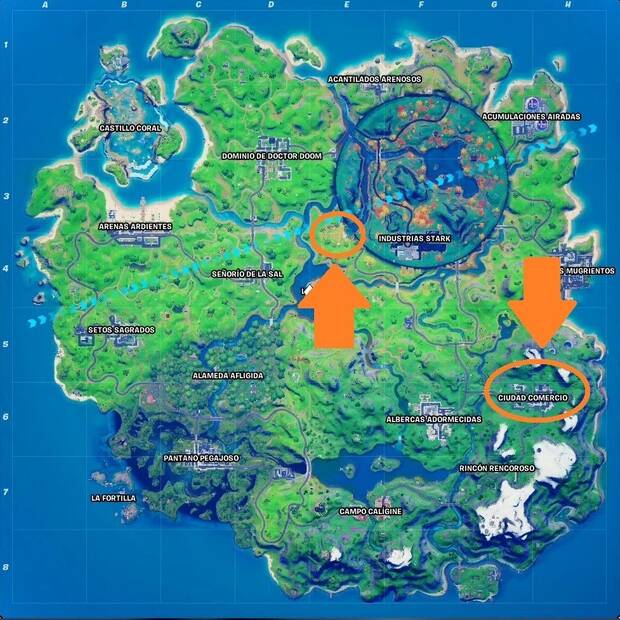 Fortnite Battle Royale - Ubicaciones originales con caravanas y autobuses