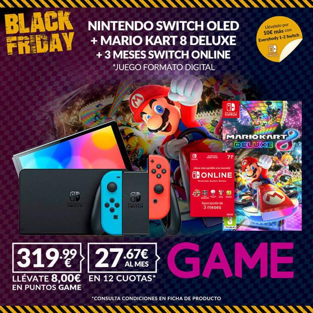 Pack definitivo de Nintendo Switch OLED en GAME Black Friday.