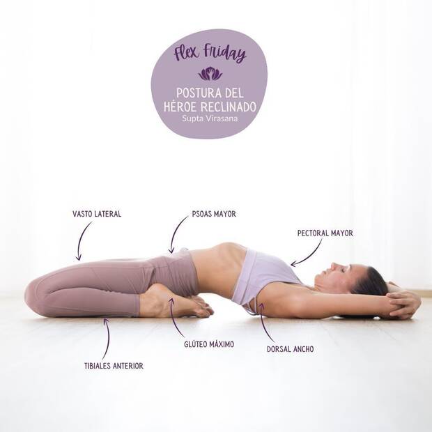 C�mo hacer la postura del H�roe Reclinado