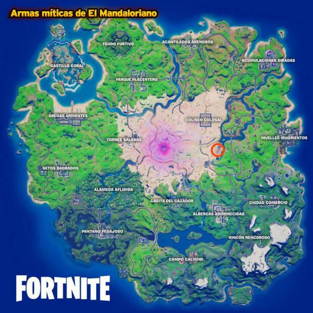 Temporada 5 de Fortnite: Ubicación armas míticas de El Mandaloriano