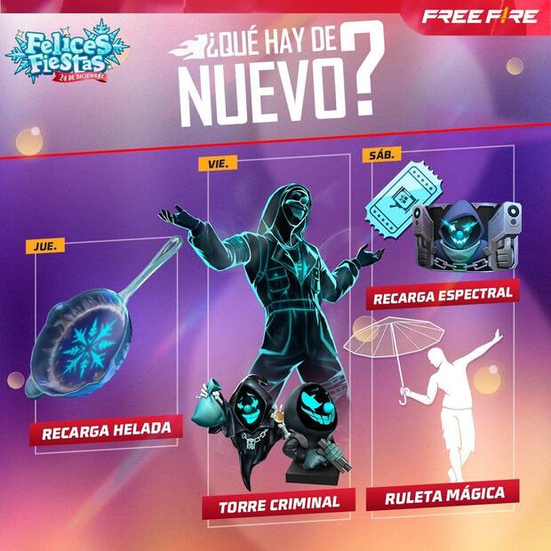 Nueva agenda semanal Free Fire MAX del 13 al 20 de diciembre