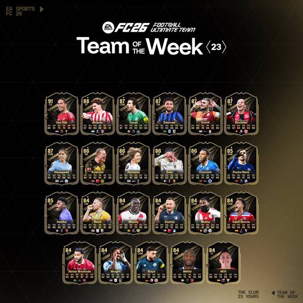 EA Sports FC 26 - El Team of the Week 23 de Ultimate Team 26