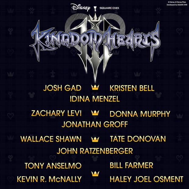 Confirmado el reparto de voces de Kingdom Hearts III Imagen 2