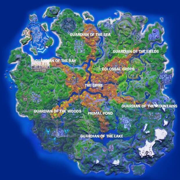 Fortnite Temporada 6: Nuevo mapa con ubicaciones