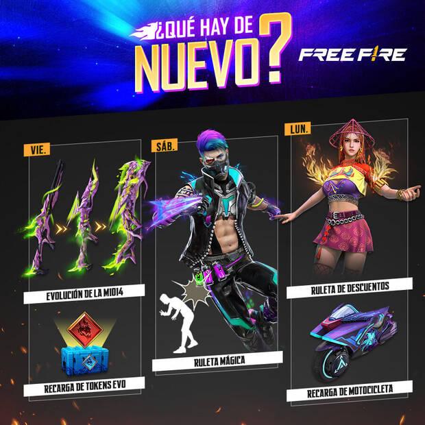 Nueva agenda semanal Free Fire 17 al 20 de marzo