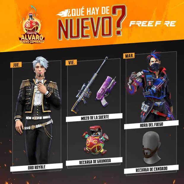 Nueva agenda semanal Free Fire 22 al 28 de marzo