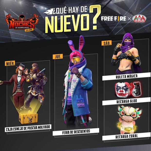 Nueva agenda semanal Free Fire 13 al 19 de abril de 2022