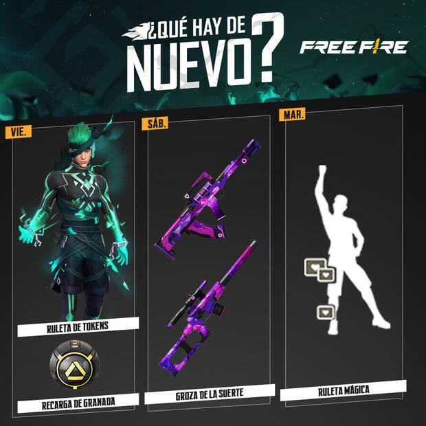 Nueva agenda semanal Free Fire 19 al 25 de abril