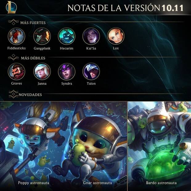 League of Legends novedades de la versin 10.11