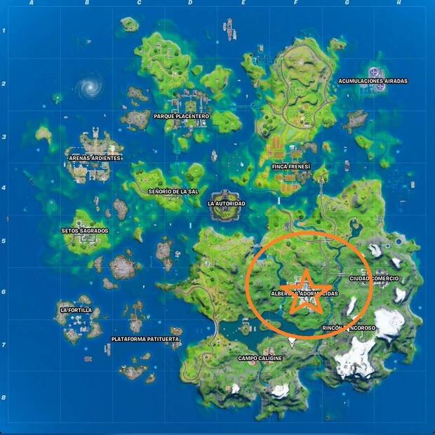 Fortnite Battle Royale - Eliminaciones en Albercas Adormecidas: ubicación de Albercas Adormecidas